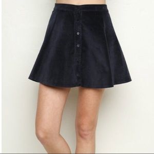Brandy Melville Navy Brya Skater Skirt - XS